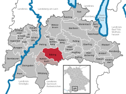Läget för Böbing i Landkreis Weilheim-Schongau