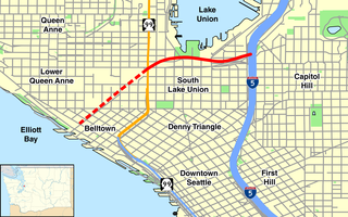 <span class="mw-page-title-main">Bay Freeway (Seattle)</span> Unbuilt highway in Washington