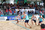 Deutsch: Beachhandball Europameisterschaften 2019 (Beach handball Euro); Tag 6: 7. Juli 2019 – Männerfinale, Dänemark-Norwegen 2:0 (25:18, 19:16) English: Beach handball Euro; Day 6: 7 July 2019 – Men's Final – Denmark-Norway 2:0 (25:18, 19:16)