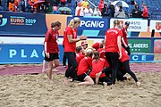 Deutsch: Beachhandball Europameisterschaften 2019 (Beach handball Euro); Tag 6: 7. Juli 2019 – Siegerehrungen English: Beach handball Euro; Day 6: 7 July 2019 – Medal ceremony