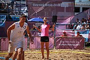 Deutsch: Beachhandball bei den Olympischen Jugendspielen 2018 in Buenos Aires; Tag 7, 13. Oktober 2018; Jungen, Halbfinale – Spanien-Kroatien 2:1 English: Beach handball at the 2018 Summer Youth Olympics in Buenos Aires at 13 October 2018 – Boys Semifinal – Spain-Croatia 2:1 Español: Handball de playa en los Juegos Olimpicos de la Juventud Buenos Aires 2018 en 13 de octubre de 2018 – Semifinales de chicos - España-Croacia 2:1