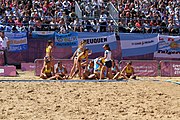 Deutsch: Beachhandball bei den Olympischen Jugendspielen 2018 in Buenos Aires; Tag 7, 13. Oktober 2018; Mädchen, Halbfinale – Ungarn-Argentinien 1:2 English: Beach handball at the 2018 Summer Youth Olympics in Buenos Aires at 13 October 2018 – Girls Semifinal – Hungary-Argentina 1:2 Español: Handball de playa en los Juegos Olimpicos de la Juventud Buenos Aires 2018 en 13 de octubre de 2018 – Semifinales Femeninas - Hungría-Argentina 1:2