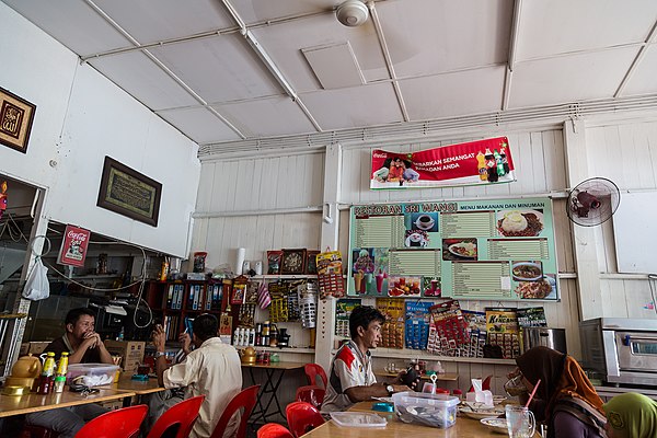 The interior of a kedai kopi near the railway station in Beaufort, Sabah