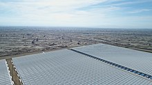 Eine Darstellung des zukünftigen Solarfeldes in Belridge