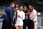 Thumbnail for File:Ben Affleck, Ezra Miller, Gal Gadot, Ray Fisher, Jason Momoa &amp; Chris Hardwick (36206421555).jpg