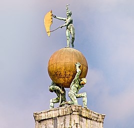 La Palla d'Oro avec la statue de Fortune.