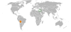 Location map for Bolivia and Israel.