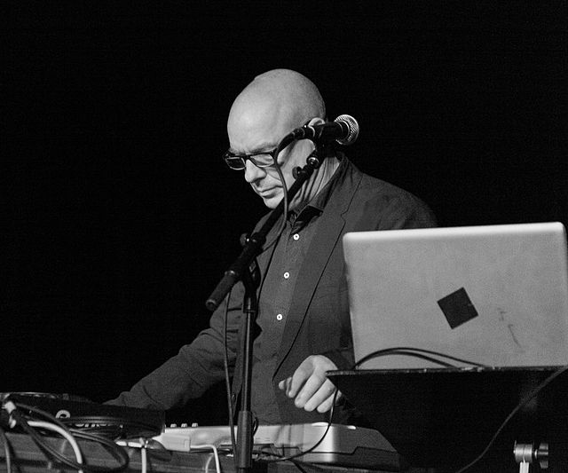 Brian Eno at a live remix in 2012