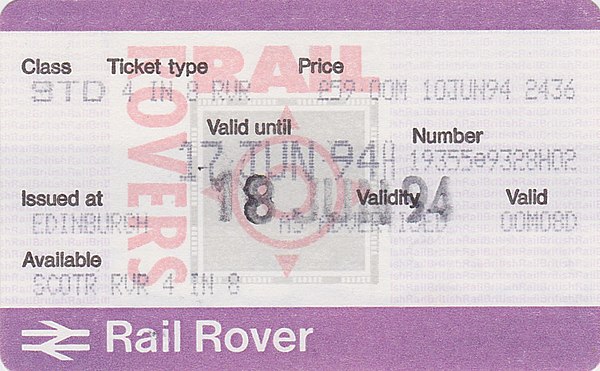 4 day rail rover (1994)