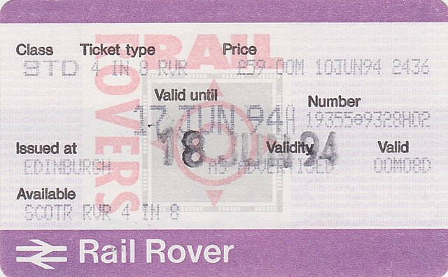 4 day rail rover (1994)