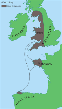 Expansió de la llengua bretona, segle vi