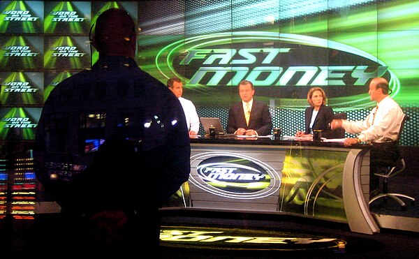 CNBC's Fast Money panel on November 9, 2007: (from the left) Guy Adami, Dylan Ratigan, Karen Finerman, and Pete Najarian.