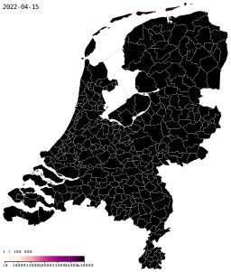 COVID-19 outbreak the Netherlands per capita cases map