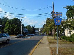 County Route 511 northbound in Bloomingdale