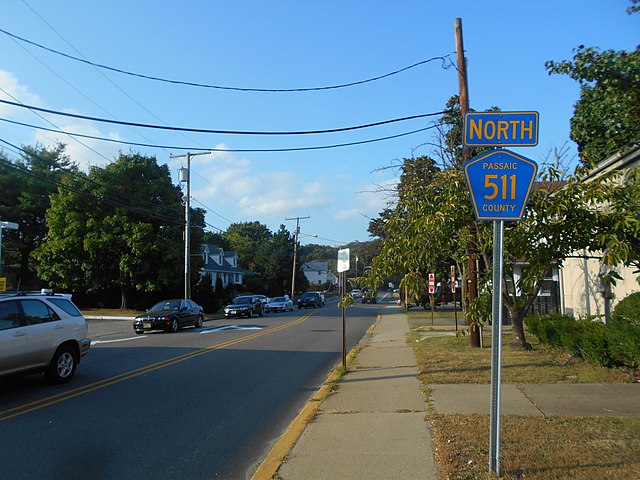 CR 511 northbound leaving downtown Bloomingdale