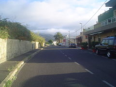 calle en La Corujera en Santa Úrsula.