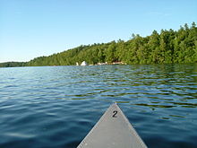 Canoeing on Trickey Pond