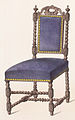 France Louis-treize chair upholstered, 17th century