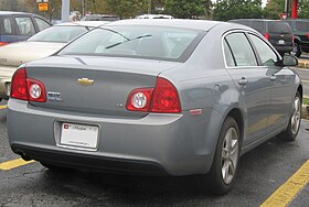 Chevrolet Malibu LS rear -- 10-31-2009.jpg