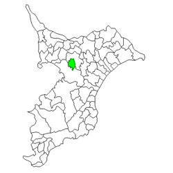 Vị trí của Yotsukaido ở Chiba