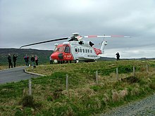 HM Coastguard Sikorsky S-92 SAR helicopter Coastguard Helicopter at Portree - geograph.org.uk - 802391.jpg