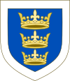 Coat of arms of the Lordship of Ireland.svg
