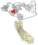 Contra Costa County California Incorporated and Unincorporated areas Lafayette Highlighted 0639122.svg