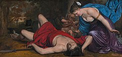 Венера та Амур оплакують мертвого Адоніса (1656), Корнеліс Голштейн
