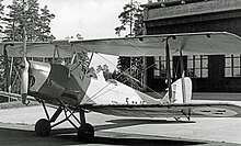 De Havilland Tiger Moth, выпущенный ASJA по лицензии в 1935 году для шведских ВВС
