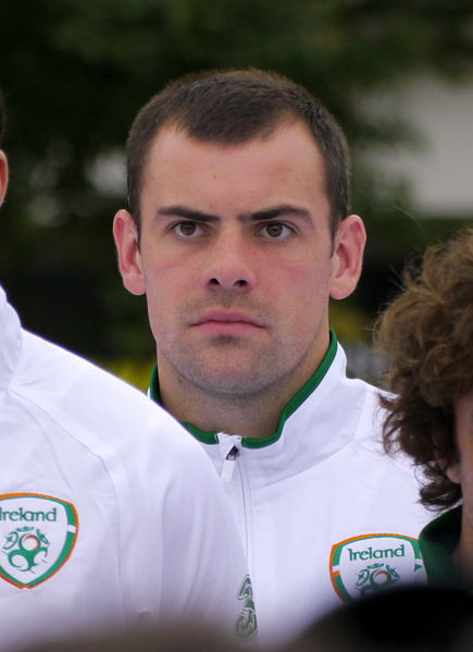 Gibson lining up for the Republic of Ireland in 2012