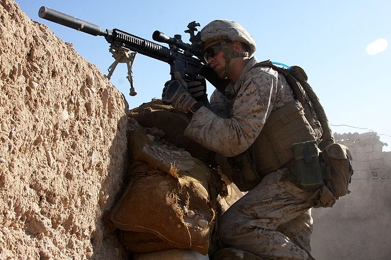 File:Defense.gov News Photo 101101-M-6340O-058 - U.S. Marine Corps Lance Cpl. Steven J. Zandstra provides security at a checkpoint in Sangin Helmand province Afghanistan on Nov. 1 2010.jpg