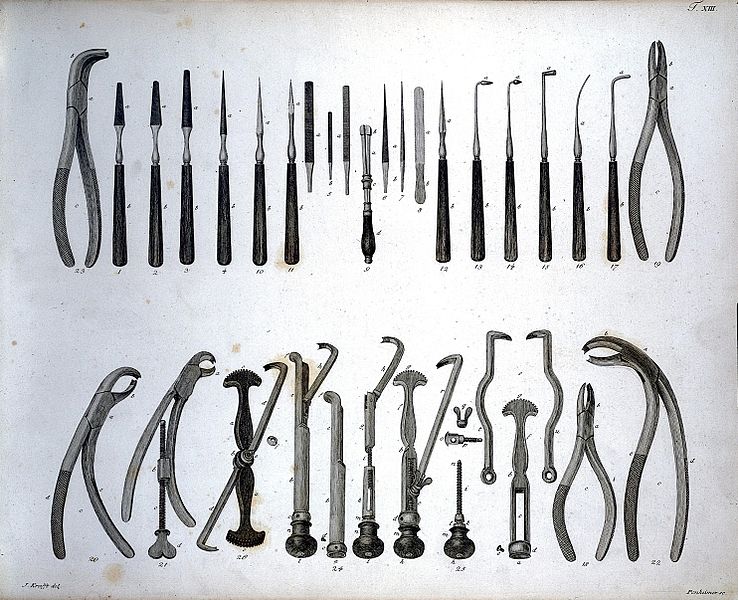 File:Dental instruments from Rudtorffer "Tabulae armamentarii" Wellcome L0012478.jpg