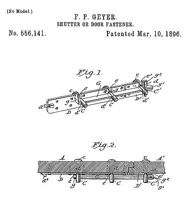 Patente do detetive Frank Geyer 1896