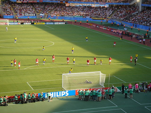 Germany (red shirt) v Brazil at the Frankenstadion, 2005
