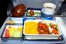 Dinner on board flight CI-007 (11260457995).jpg