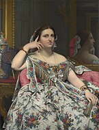 尚·奧古斯特·多米尼克·安格爾的《莫特謝夫人肖像畫（英语：Portrait of Madame Moitessier）》，120 × 92cm，約作於1856年，自1936年起收藏[81]
