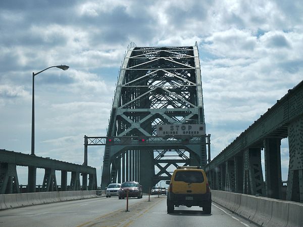 The Tacony-Palmyra Bridge, a drawbridge that crosses the upper Delaware River from Palmyra, New Jersey to the Tacony section of Philadelphia