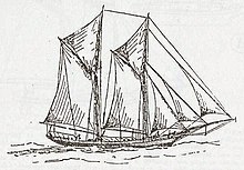 The original pinas was rigged with European fore-and-aft rig. East Coast Trader, the Malay Peninsula, 1906.jpg