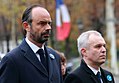 Edouard Philippe et François de Rugy aux cérémonies du 11 novembre 2017 à la statue Clemenceau