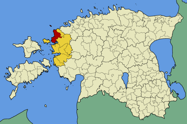 Harta comunei Noarootsi în cadrul Estoniei