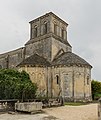 3051) L'abside de l'église romane Saint Sulpice de Marignac, Charente-Maritime, , 13 septembre 2015