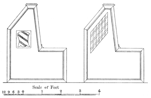 Fig. 6. Elevation of book-desks and reader's seats, Cesena