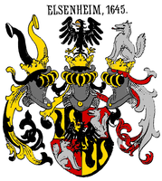 Freiherrliches Wappen derer von Elsenheim von 1645