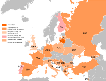 EuroBasket 2011 qualifiers. Eurobasket 2011 participants - en.svg