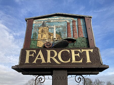 Farcet village sign