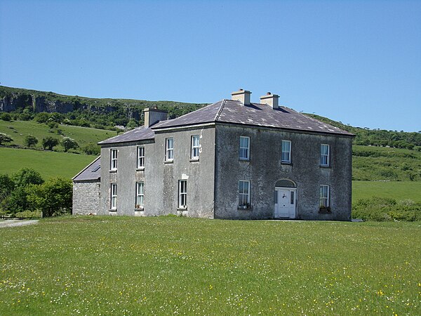 The farmhouse in the Burren northeast of Kilnaboy which was used for external shots of the parochial house (pictured in 2016)