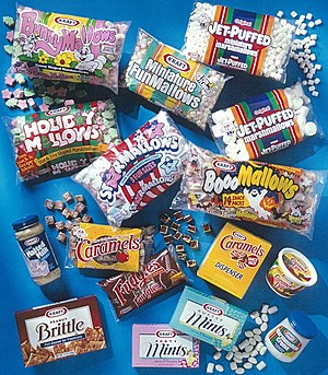 Favorite Brands was allowed to use the Kraft brand name for 2 years after the business was purchased. Beginning September 1, 1997, the use of the Kraft brand name was to end. This is a selection of Favorite Brands product showing the effect of the change. Fbi products.jpg