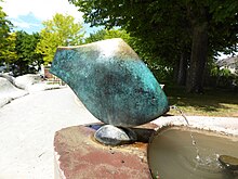 Fisch 1957, von Hanni Salathé (1926–2012) Steinbühlmatte-Spielplatz, Basel