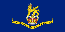 Flag of the governor-general of Saint Vincent and the Grenadines featuring St Edward's Crown Flag of the Governor-General of Saint Vincent and the Grenadines.svg