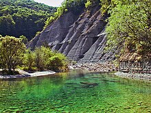 Flysch wall above the Dragonja